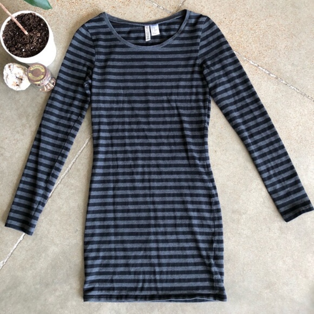 Striped bodycon dress